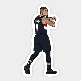 the time and dame Sticker